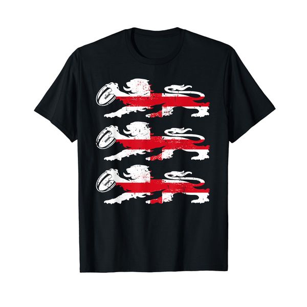 England Flag Lions with Rugby Balls. For Men, Women or Kids T-Shirt