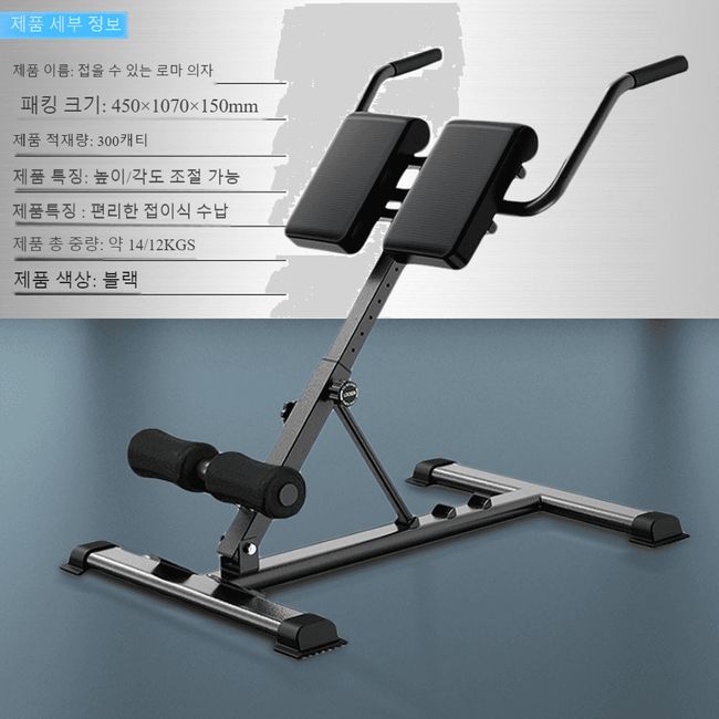 Waist Exercise Equipment Machine Back Extension Indoor Muscle Erectors Equipment Roman Chair Health, White