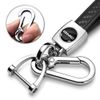 GMC Black Carbon Fiber Strap Chrome Hook Key Chain