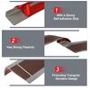 Sourcing Map 3.3Ft PVC Self Adhesive Stair Edges Protector, L Shape Stair Edging, Dark Brown
