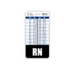 RN Badge Buddy Vertical w/Height & Weight Conversion Charts (Black)