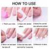 Kalolary Double Sided Tape for Nails, Nail Adhesive, Nail Art, Fake Nails, Jelly Nail Art, Clear Sticker Decals, Set of 10