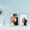 4x6 Silver Metal Sparkle Double Frame - Clear Brilliance