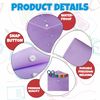 M1SS 60 Pcs A5 Purple Colour Plastic Wallets Folder Documents Files Holder with Press Stud Button Polypropylene Document Folder Clear Wallet Envelope for School, Office, Home