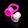 CHOOSE-IT 50pcs Microblading Supplies Pigment Glue Rings With Sponge Ink Cups Caps Permanent Makeup Tattoo Eyelash Extensions Holder