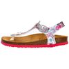 Lico Mädchen Bioline Look Hausschuh, weiss/pink/silber, 34 EU
