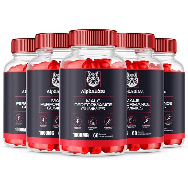 Alpha Bites Male Performance Advanced Formula Supplements (300 Gummies) 5-Pack