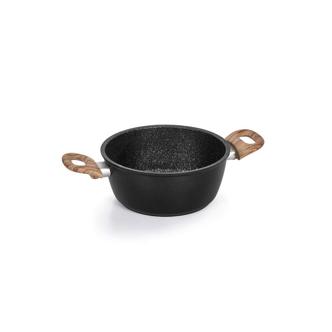 Barazzoni 8551020202020 Casserole with Both Hands, Black, 7.9 x 3.6 inches (20 x 9.1 cm)