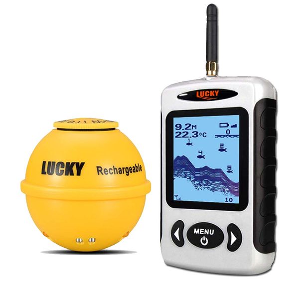 LUCKYLAKER Wireless Fish Finder, Throwing Type, Fishfinder, Solar with Light Function, Fishing Tool, Land Fishing, Boat Fishing, Sea Fishing, Deep Field Fishing, Night Fishing