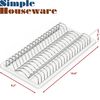 Simple Houseware Plate Drying Rack with Drainboard, Chrome