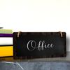 Office 5x10 Hanging Plus Wall or Door Sign | Rustic Twine