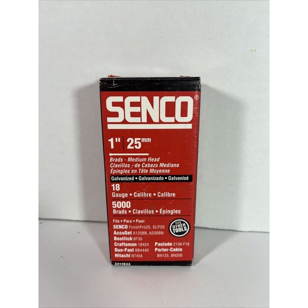 Galvanized Brad Nails Senco 1”/25mm 18GA (5000)