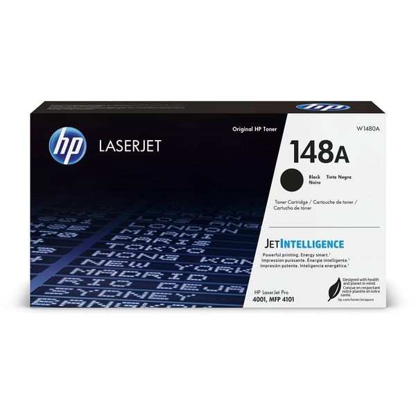 HP Original 148A Black Laserjet Toner Cartridge | This Cartridge Works Laserjet Pro 4001, MFP 4101 | W1480A