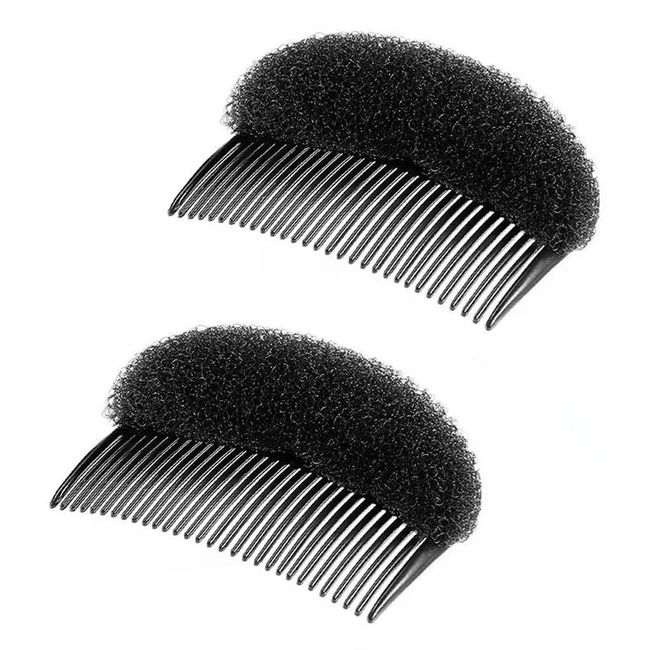 KGDUYC Fluffy Hair Clip - 2Pcs Haarkissen, Bump It Up Volumen Haar, Schwamm Haar Former Kamm, Haar Bump Up Kamm Clip, Hochsteckfrisur Volumen Kissen, Schwamm Brötchen Haar Pad Zubehör