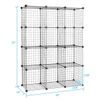 DIY Modular 12Cube Shelving Unit Modular Cubbies Mesh Grid Storage Multifunction