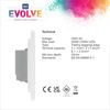 BG Electrical Secondary/Slave Double Touch Dimmer Light Switch, 2 Way, Screwless Front Plate, Evolve, Brushed Steel, PCDBSTDS2W