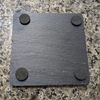 Timelessly Elegant: Personalized Slate Coasters with Monogram & Date - Square Slate - set of 4