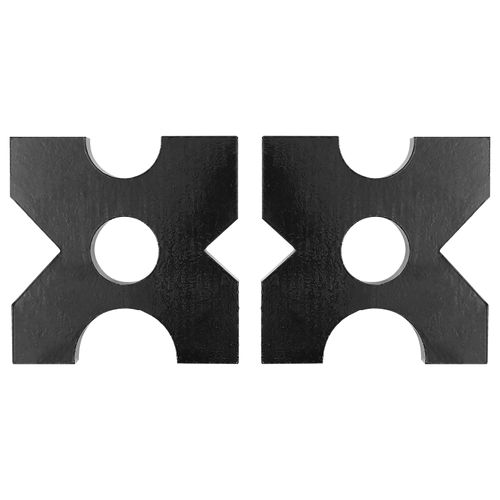 Arbor Press Plate, 20/30 Ton Shop Metal Press Plates, H Frame Hydraulic Shop Press Plate, 4 Notch (1 Pair) (1"X 7"X 7")