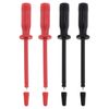 YINETTECH 4Pcs Safety Test Probe With 4mm Socket Connection Sharp Stainless Steel Tip With Protective Cap for Multimeter Test Leads Electronic Testing Experiment