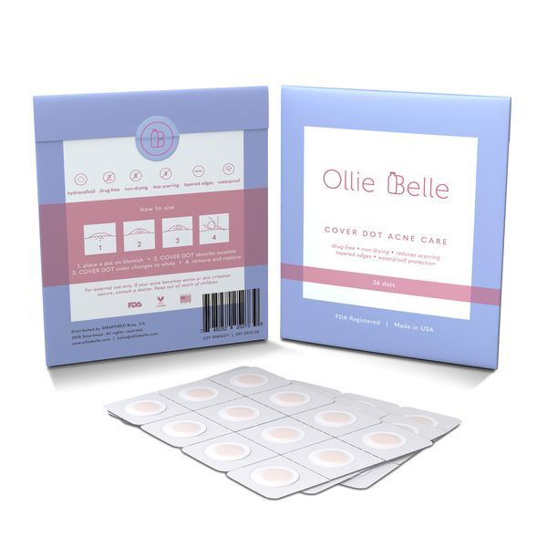 Cover Dot Acne Care (36 Dots) Hydrocolloid Waterproof Acne Patch - Made in US
