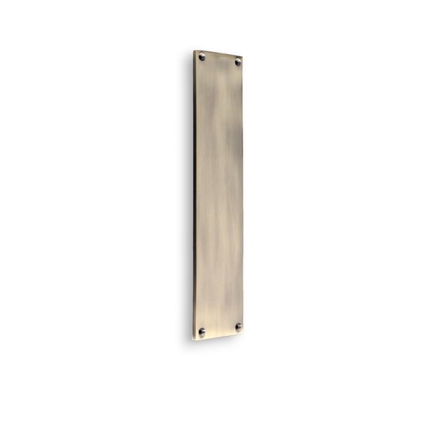 Infinity Decor 280mm x 65mm Solid Brass Victorian Rectangular Shaped Finger Door Push Plate - Antique Finish with 5mm Thickness