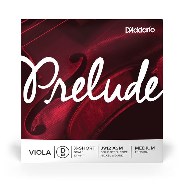 D'Addario Prelude Extra Short Scale Medium Tension Single D String for Viola (J912 XSM)