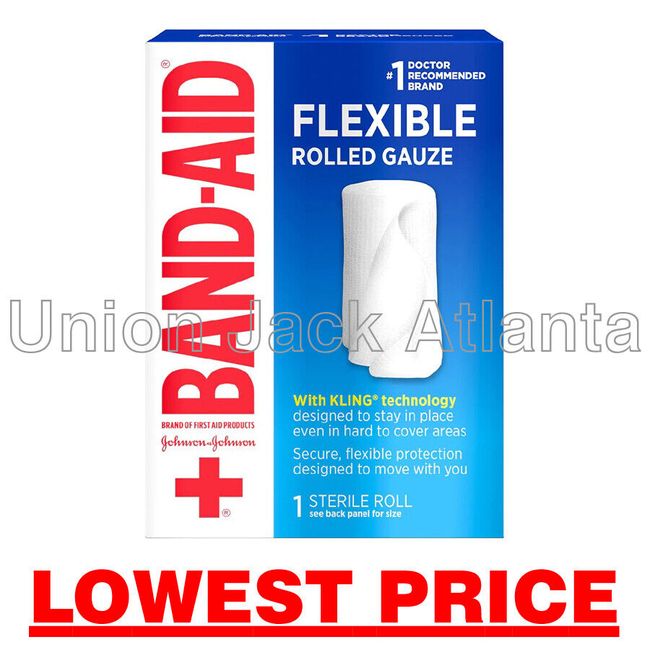 Band Aid Flexible Rolled Gauze (2 inch x 2.5 yd.) - BUY MORE AND SAVE 40%!!