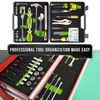 Precision Defined Tool Box Foam - Protective Inserts for Cases, Polyethylene Tool Foam for Cases, Cushion Insert for Toolboxes - Black/Green (45.7 x 30.4 x 5 cm, 3 pack)