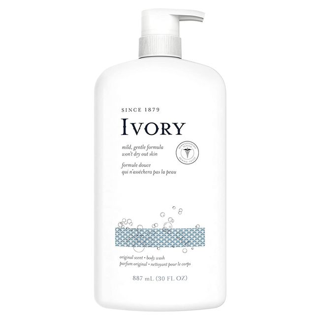 Ivory Clean Body Wash Pump Original, 30 Fl. Oz. (Pack of 2)