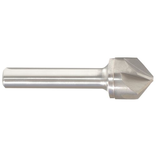 Morse Cutting Tools 56135 Chatterless Countersinks, Solid Carbide, Bright Finish, 60 Degree Split Point, 6 Flutes, 3/4" Size