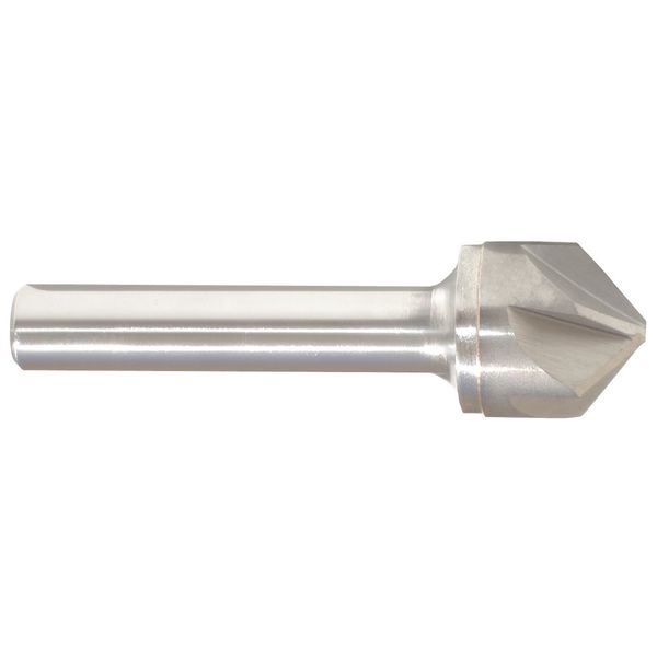 Morse Cutting Tools 56135 Chatterless Countersinks, Solid Carbide, Bright Finish, 60 Degree Split Point, 6 Flutes, 3/4" Size