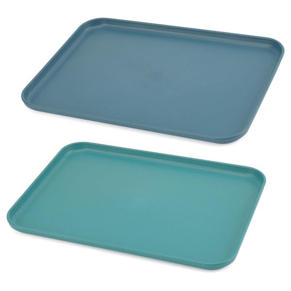 2 Stück Tablett Serviertablett 31x22cm Kunststoff Tablett Rechteckig Serviertablett Küchentablett Servierteller für Zuhause Restaurant Bar Coffee Shop