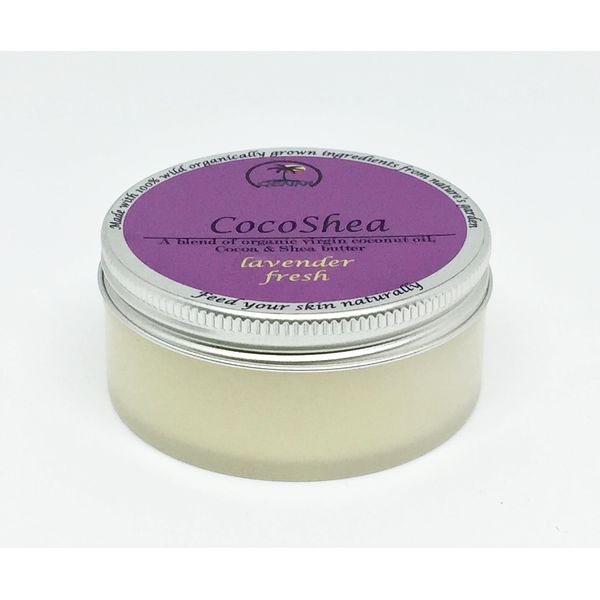 Sea Moss CocoaShea Lavender Body Cream | Vegan Skin Care | Raw Sea Moss Cream with virgin organic Coconut Oil, Argon, Advocado oils, Shea and Cocoa butter for health, beauty and wellbeing