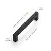 Ravinte 5 Pack 5 Inch Square Cabinet Handles - Matte Black Drawer Pulls for Kitchen Cabinets, Cupboards, Hardware