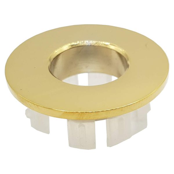 Golden Brass Made Basin Sink Overflow Cover Insert Hole Trim