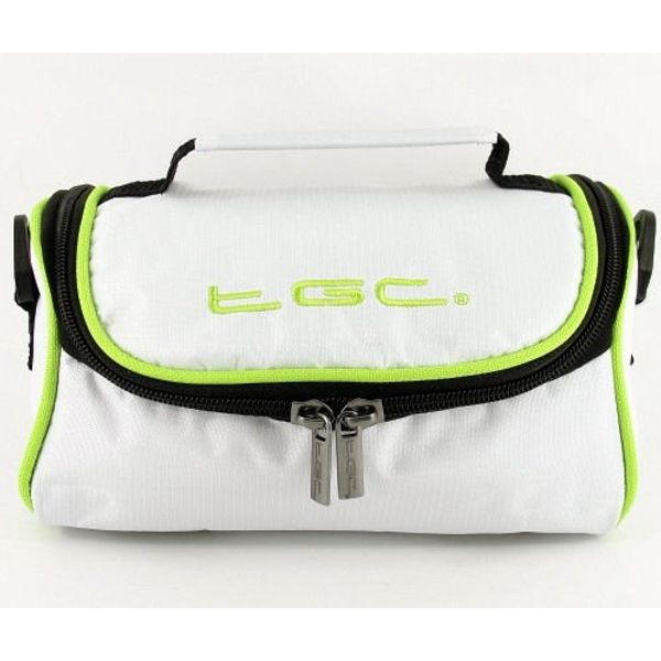New TGC Cool White & Green Shoulder Case Bag for General Electronics X400 Camera