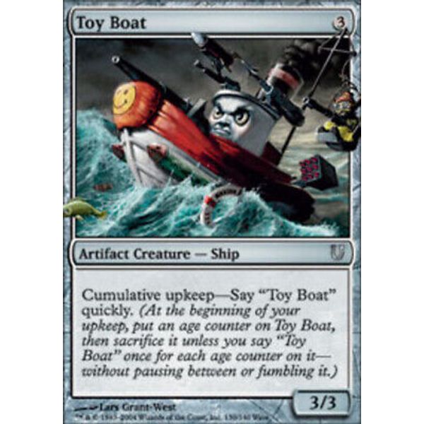 Toy Boat - Foil Magic mtg Heavy Play, English Unhinged x1