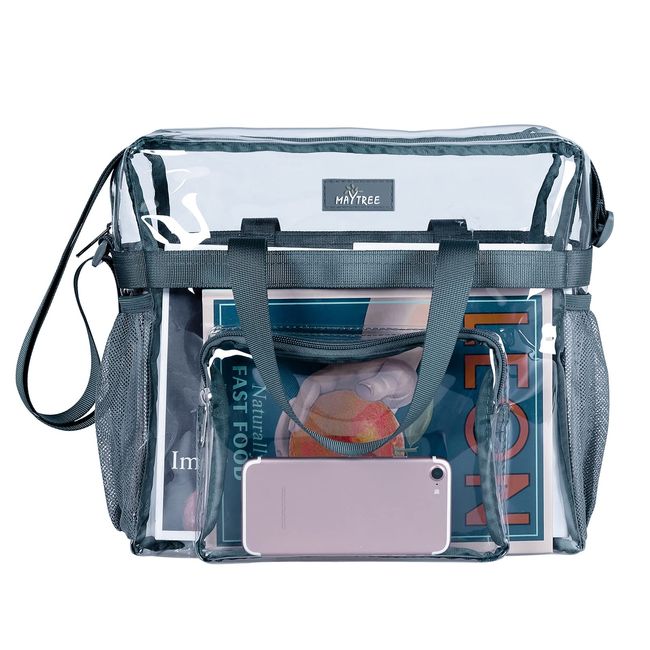 MAY TREE Clear Crossbody Bag Stadium Approved Clear Messenger Bag Suitable  for Work, Travel, Concert and Sport Event