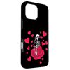 iPhone 16 Pro Max Skeleton Headphones Rose Hearts Case