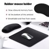1 Piece Ergonomic Wrist Rest with Memory Foam - Black Pad Set