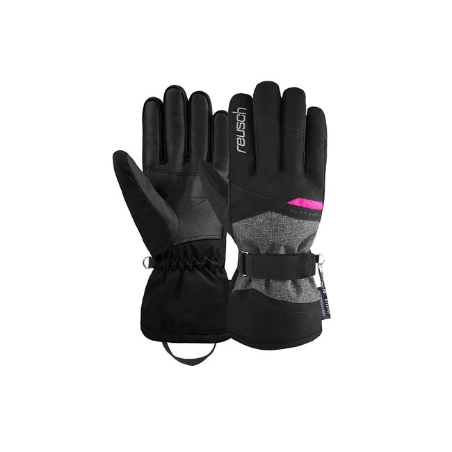 Reusch Damen Fingerhandschuhe Hellen R-TEX XT, 7771 blck/blck melang/pink glo, 8