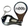 BadgeBeast.co.uk n00b - Key Ring Bottle Opener and Nail Clipper