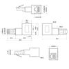 InLine® Patch Cable Adapter Cat.6A RJ45 Male/Female 90° Right Angled