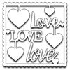 Penny Black 51-187,Triple Love,Creative Die