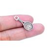12 pcs Tennis Racket Charm Double Side Antique Silver Tone
