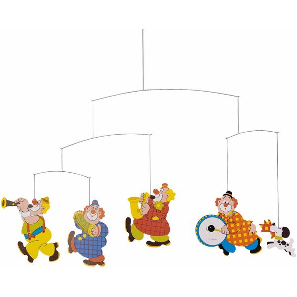 Circus Hanging Nursery Mobile - 22 Inches - High Quality - Handmade in Denmark by Flensted