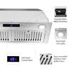 30 in Built-In/Insert Range Hood 800CFM Exhaust Fan Kitchen Stove Touch Control