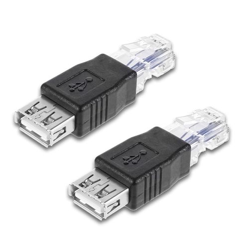 2 PCS USB to Ethernet Adapter, Ethernet to USB Adapter USB to Rj45 Ethernet Adapter Female Converter USB to Ethernet Cable USB Ethernet Adapter for Camera with Network Function, Adsl Modem, Printer