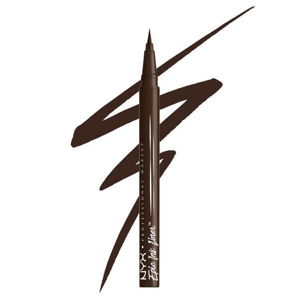 NYX PROFESSIONAL MAKEUP Epic Ink Liner, Waterproof Liquid Eyeliner with Vegan Formula - Dark Chocolate (Dark Brown Matte)