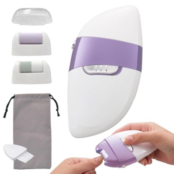 Sea Gull Electric Nail File Leaf DX Violet Callus Care Nail Polishing Roller Attachment Storage Bag Cleaning Brush Included Electric Nail Clipper Nail File Electric Nail Clipper Nail Clipper Electric Callus Roller File Hand